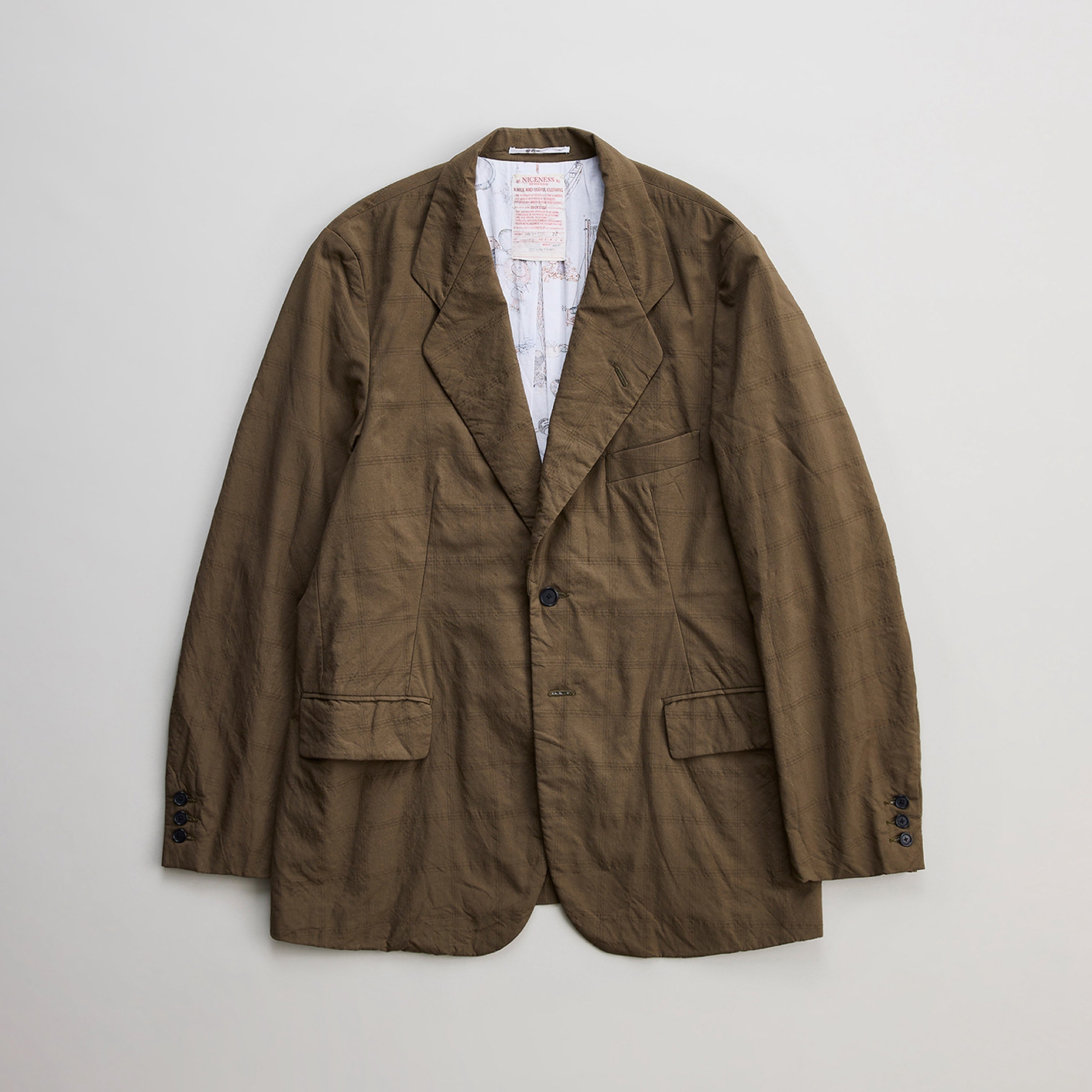 NICENESS CLOVER LEAF CHECK JACKET NICENESS CLOVER LEAF CHECK JACKET