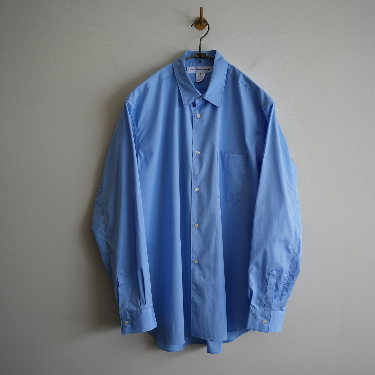 COMME des GARCONS SHIRT FOREVER SHAPE1 WIDE CLASSIC SHIRT SAX
