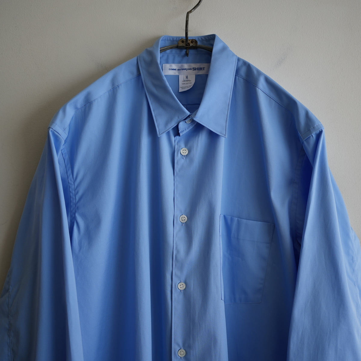 COMME des GARCONS SHIRT FOREVER SHAPE1 WIDE CLASSIC SHIRT SAX