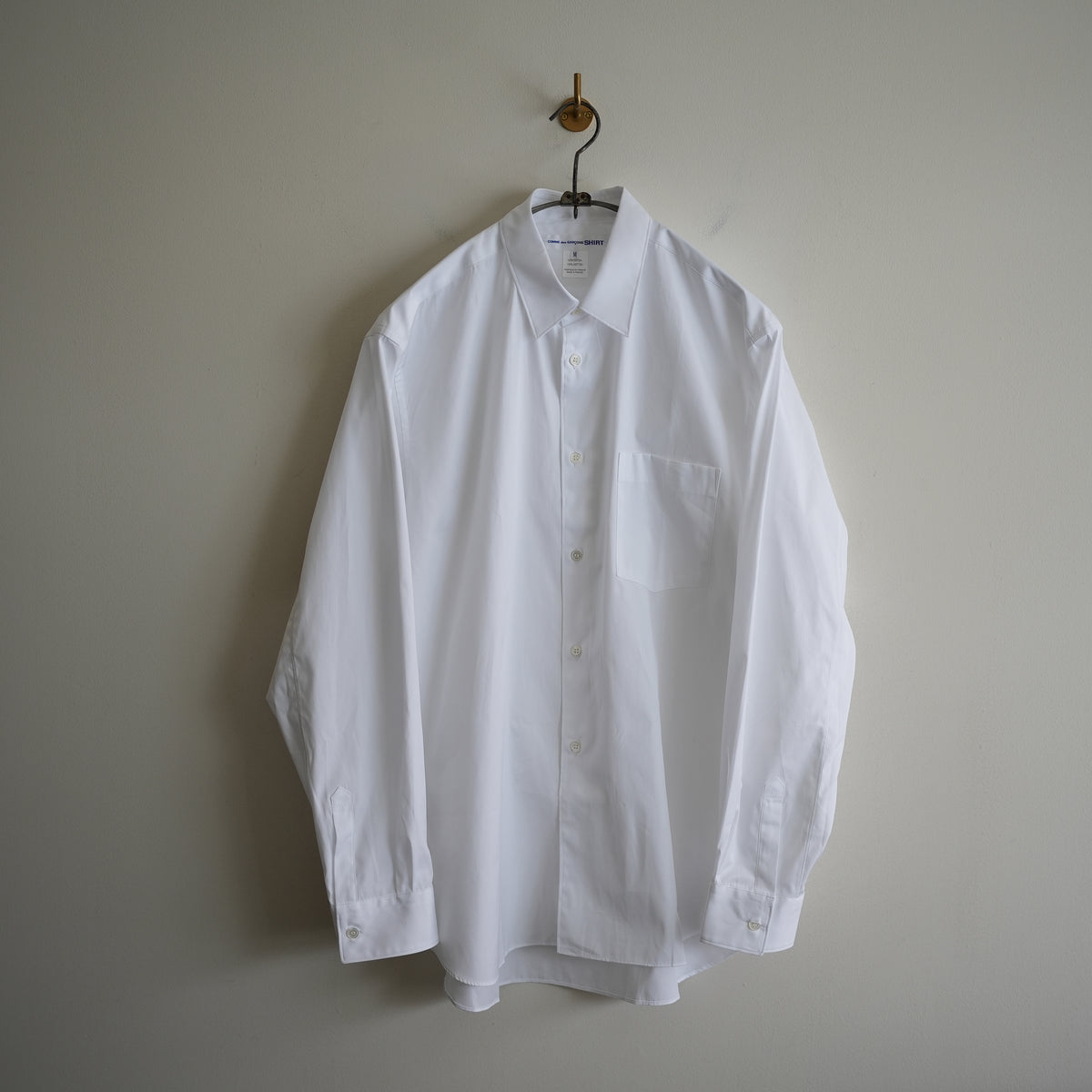 COMME des GARCONS SHIRT FOREVER SHAPE1 WIDE CLASSIC SHIRT WHITE
