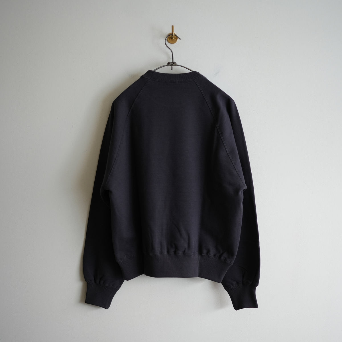 ULTERIOR FADED SILKY TERRY SWEAT SHIRT BLK