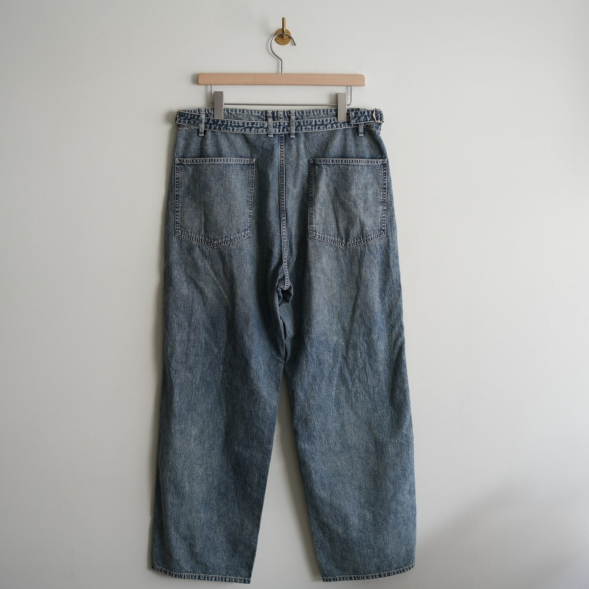 ULTERIOR FADED LIGHT DENIM WORK PANTS