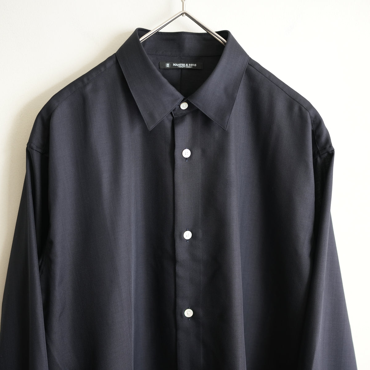 MAATEE&SONS 改H WOOL SHORT POINT SHIRT NAVY