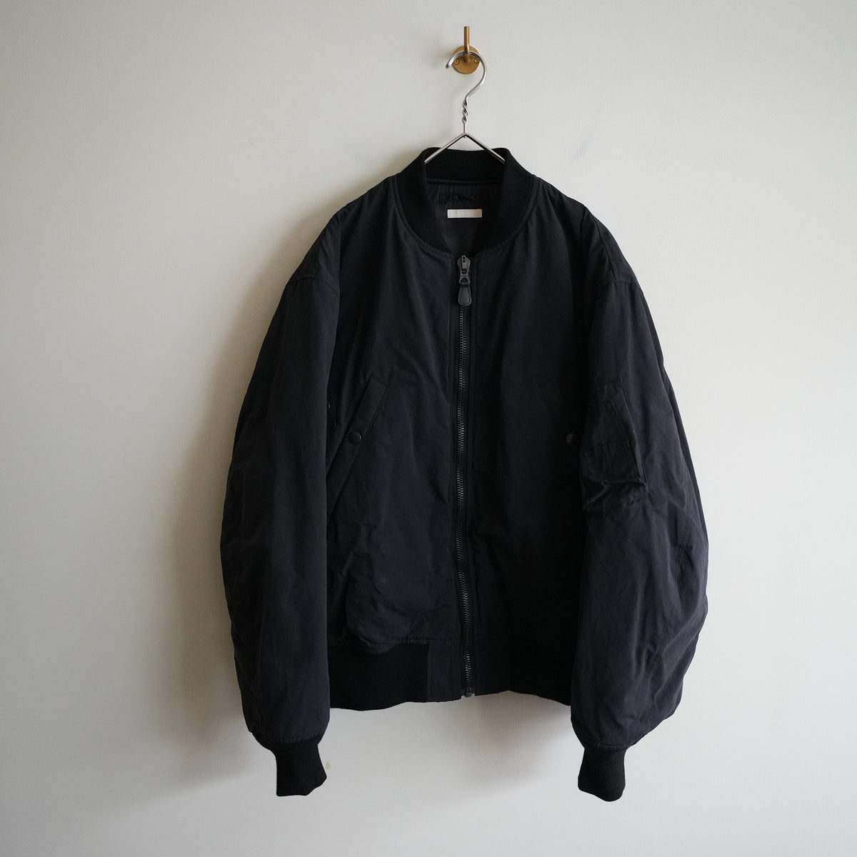 ULTERIOR WAXED WEATHER FLIGHT JACKET BLACK