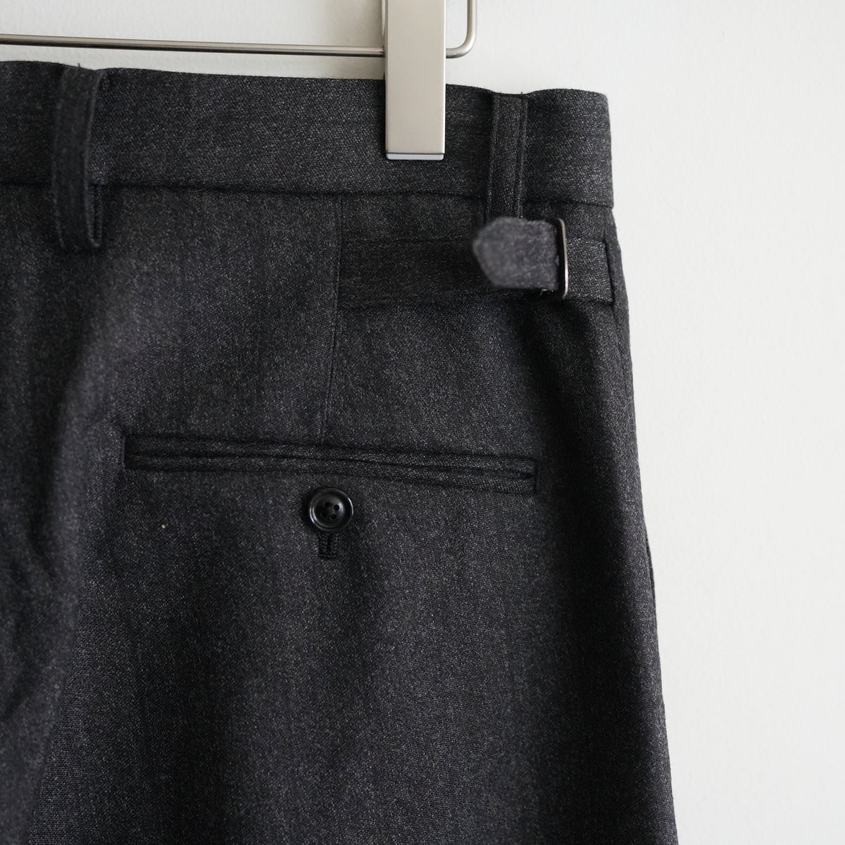 ULTERIOR MELANGE BARATHEA STRIPE TUCKED TROUSERS