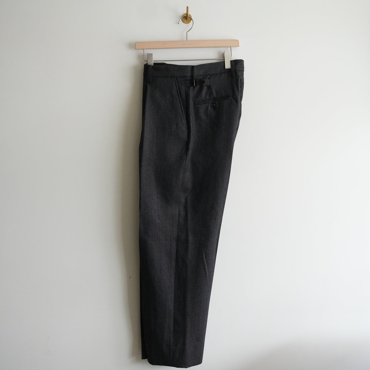 ULTERIOR MELANGE BARATHEA STRIPE TUCKED TROUSERS