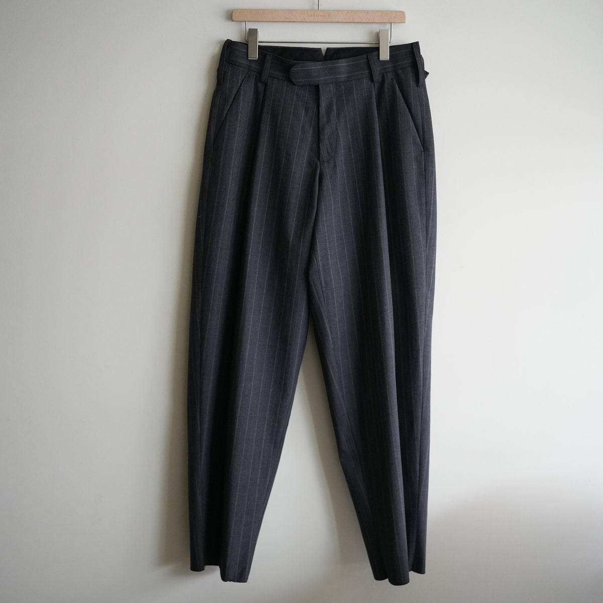MAATEE&SONS WOOL R/LI MILITARY SLACKS STRIPE