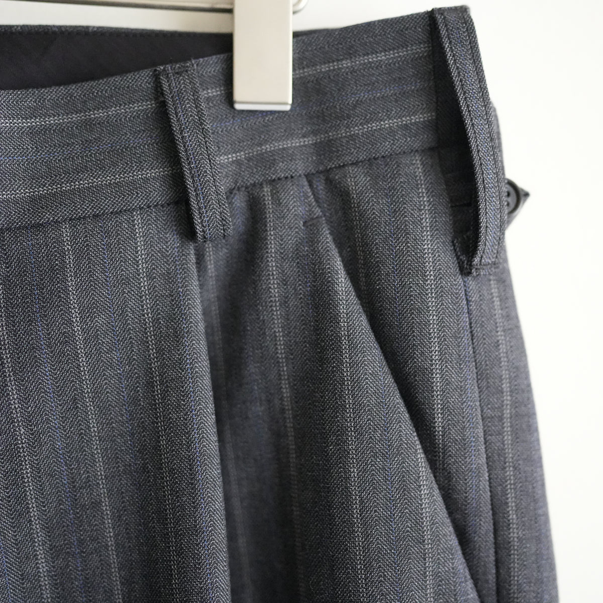 MAATEE&SONS WOOL R/LI MILITARY SLACKS STRIPE