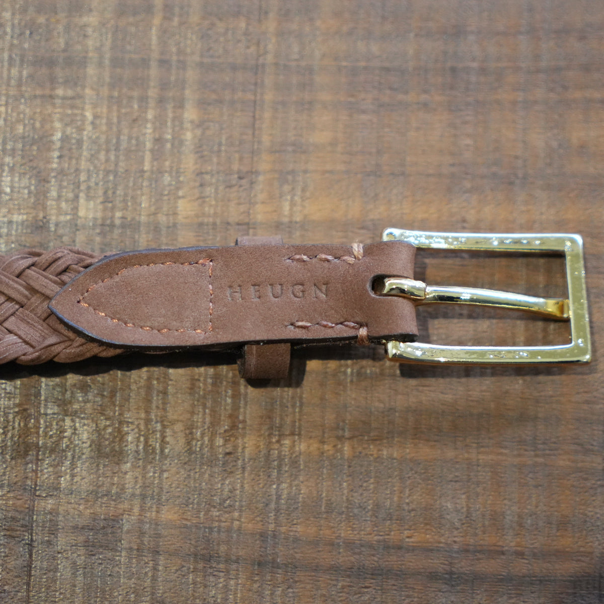 HEUGN NUBUCK LEATHER MESH BELT "Josh"