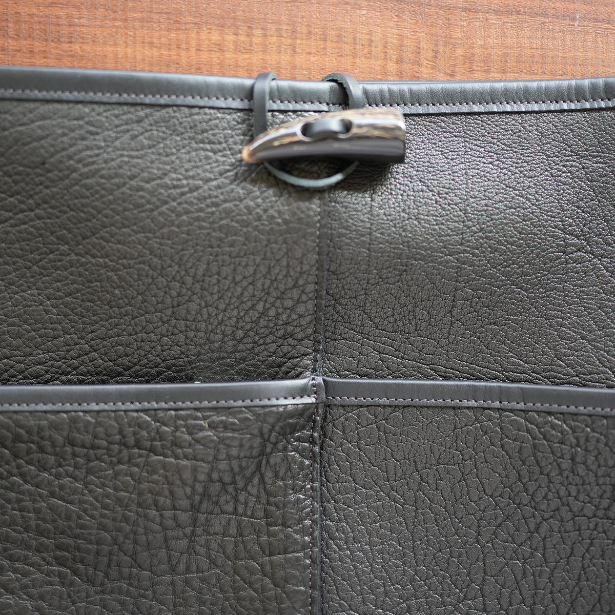 Post Production BUFFALO LEATHER 2 POCKET TOTE BAG