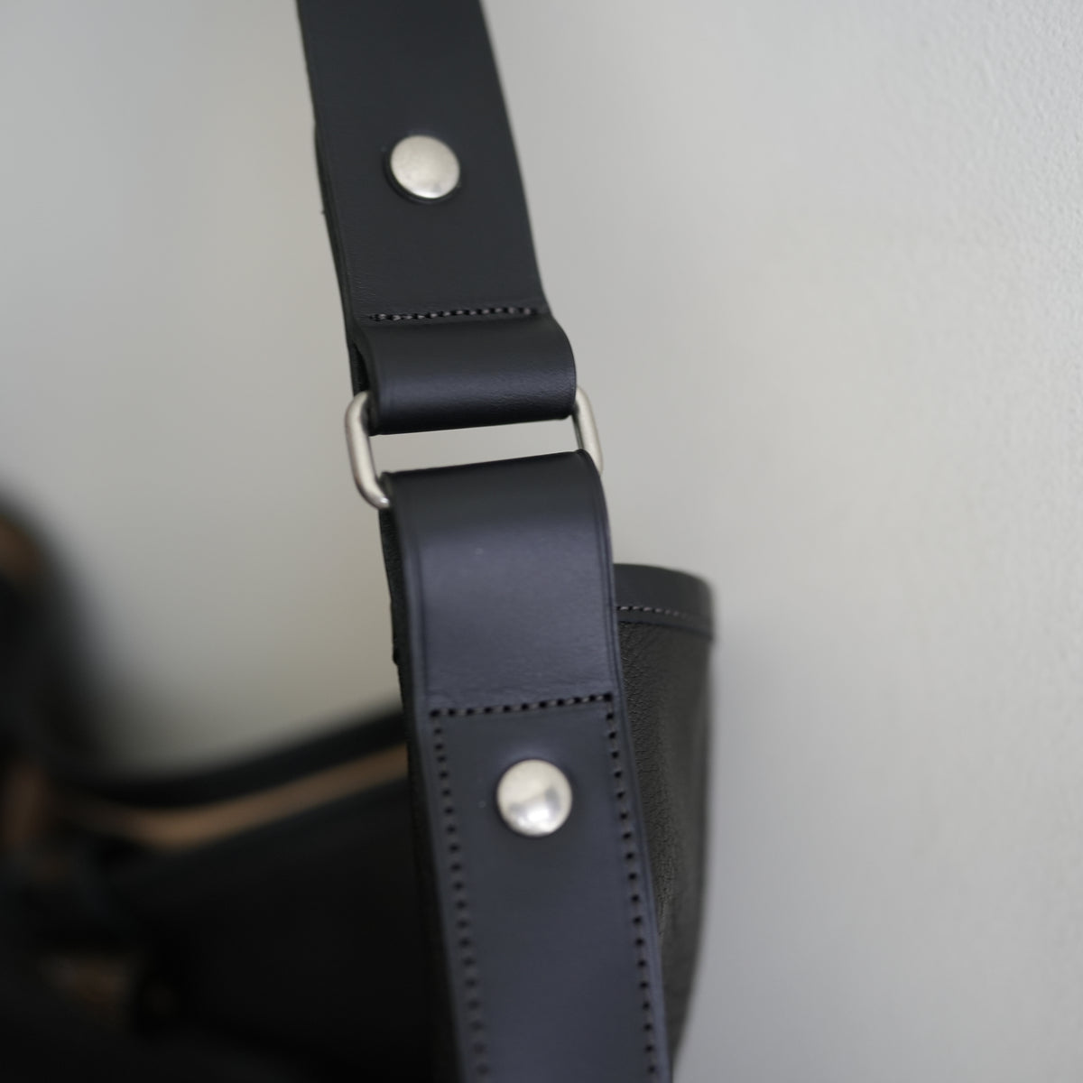 Post Production BUFFALO LEATHER 2 POCKET TOTE BAG