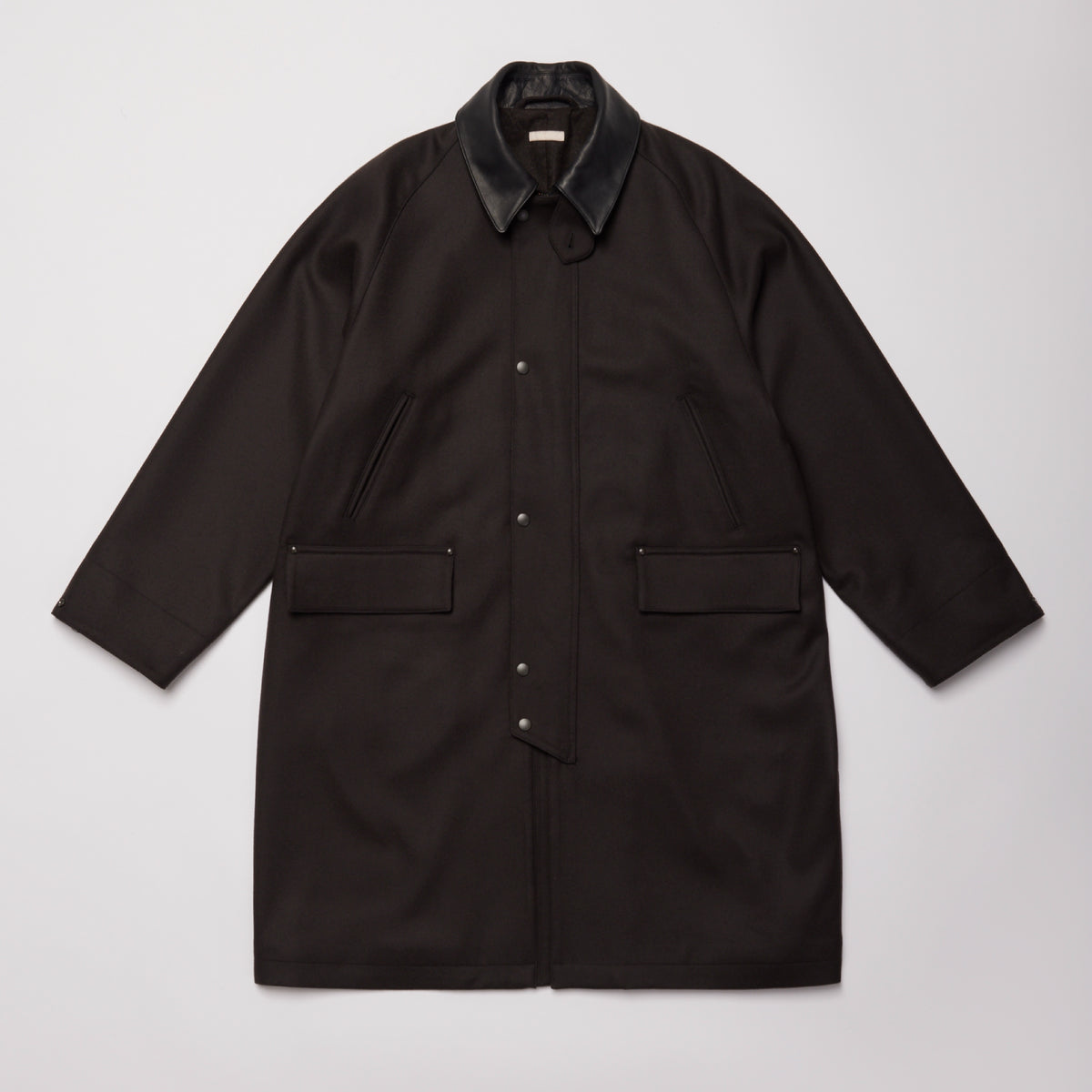 ULTERIOR SUPER FINE LIGHT MELTON RIDING COAT BROWN