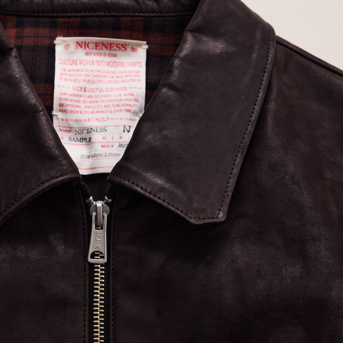 NICENESS UK RIDING OILED LEATHER JACKET "SUMNER"