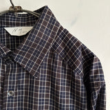 ANCELLM NEL CHECK OVER WORK SHIRT NAVY