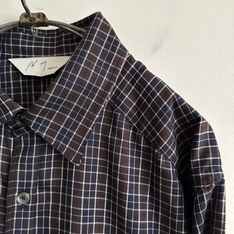 ANCELLM NEL CHECK OVER WORK SHIRT NAVY – RASSEMBLE