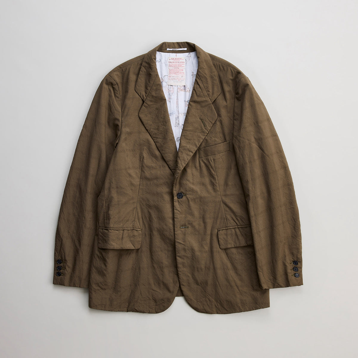 NICENESS CLOVER LEAF CHECK JACKET "W.ROLAND"