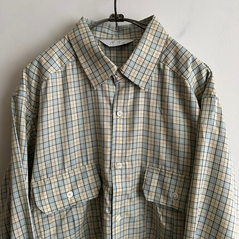 ANCELLM NEL CHECK OVER WORK SHIRT CREAM – RASSEMBLE