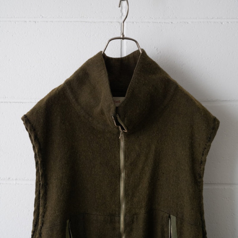 barbell object flower vest khaki