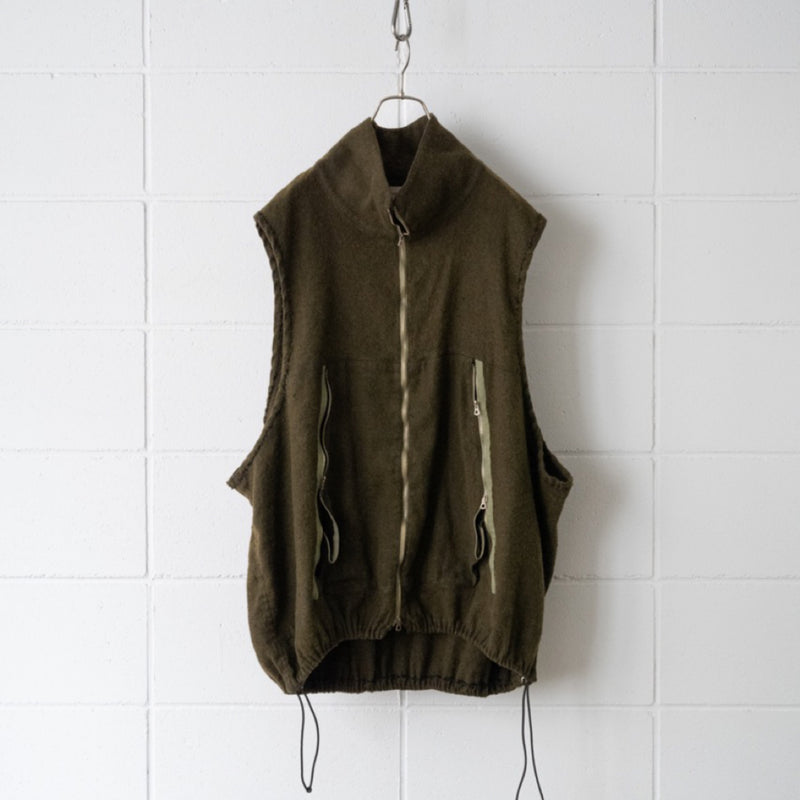 barbell object flower vest khaki