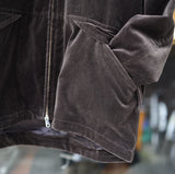 MAATEE&SONS VELVET STAND BLOUSON GRAY