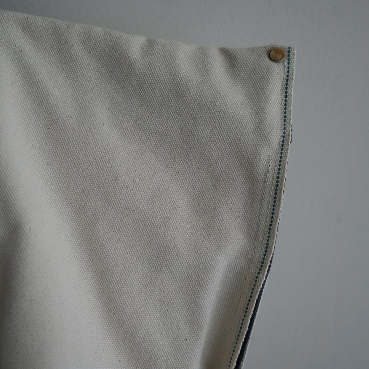 texnh Selvedge Canvas Brass Zip Tote Bag -M-