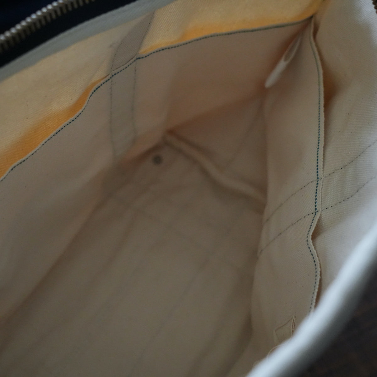 texnh Selvedge Canvas Brass Zip Tote Bag -M-