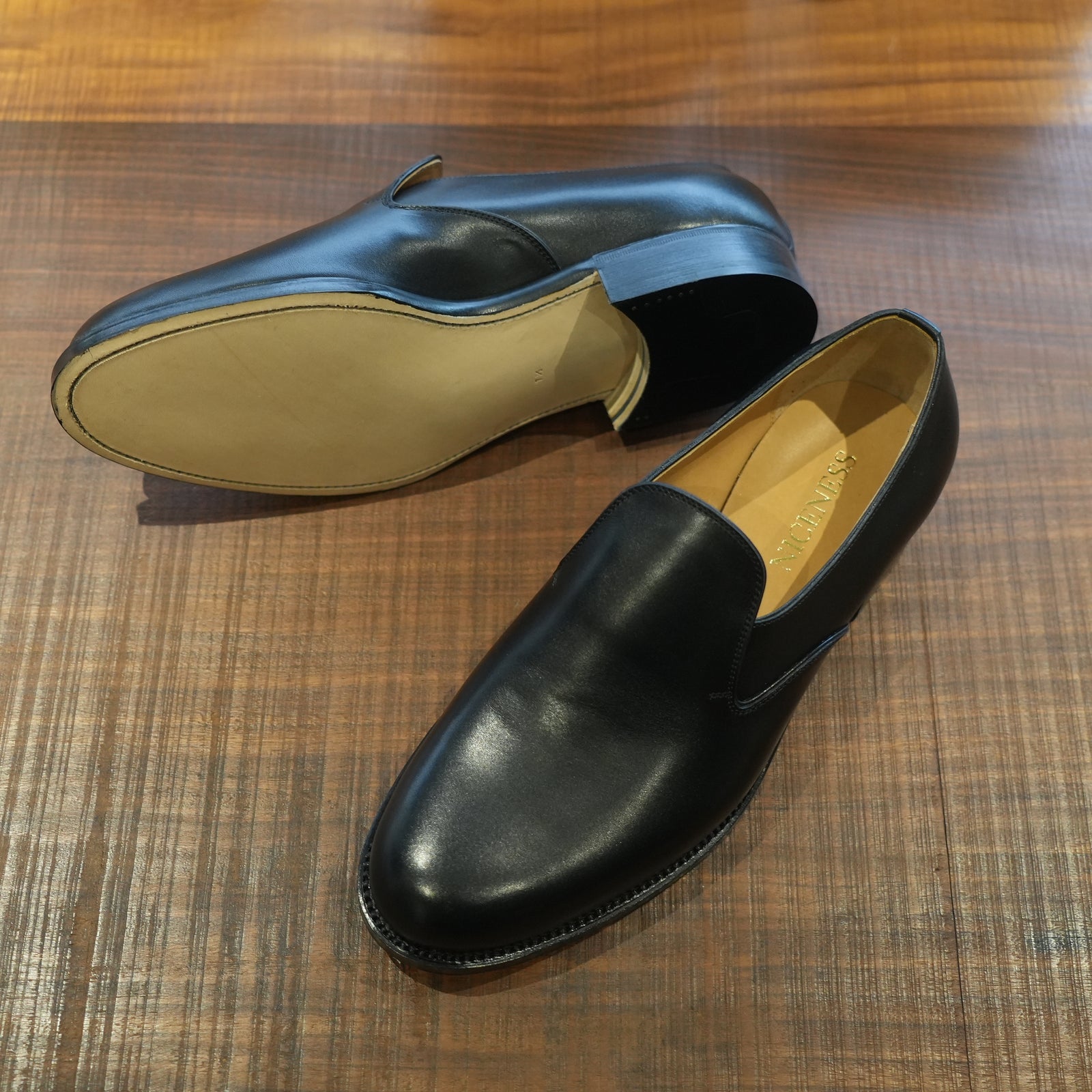 NICENESS ナイスネス HAIR CALF LEATHER オペラシューズ NICENESS EX. NN LEATHER SLIP ON SHOES 