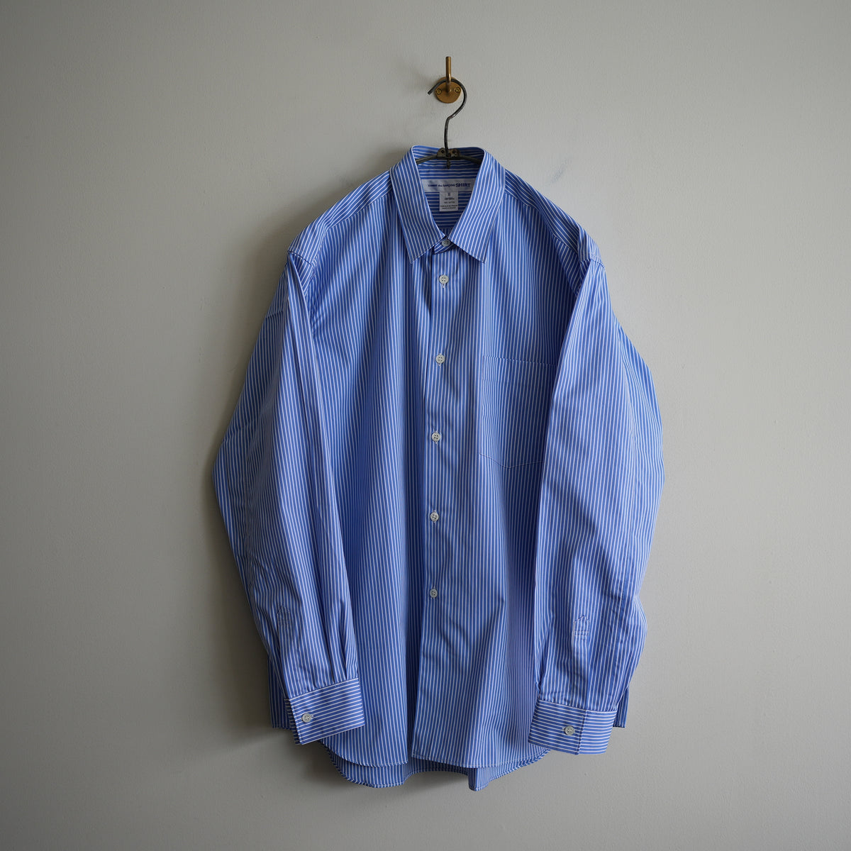 COMME des GARCONS SHIRT FOREVER SHAPE1 WIDE CLASSIC SHIRT STRIPE1