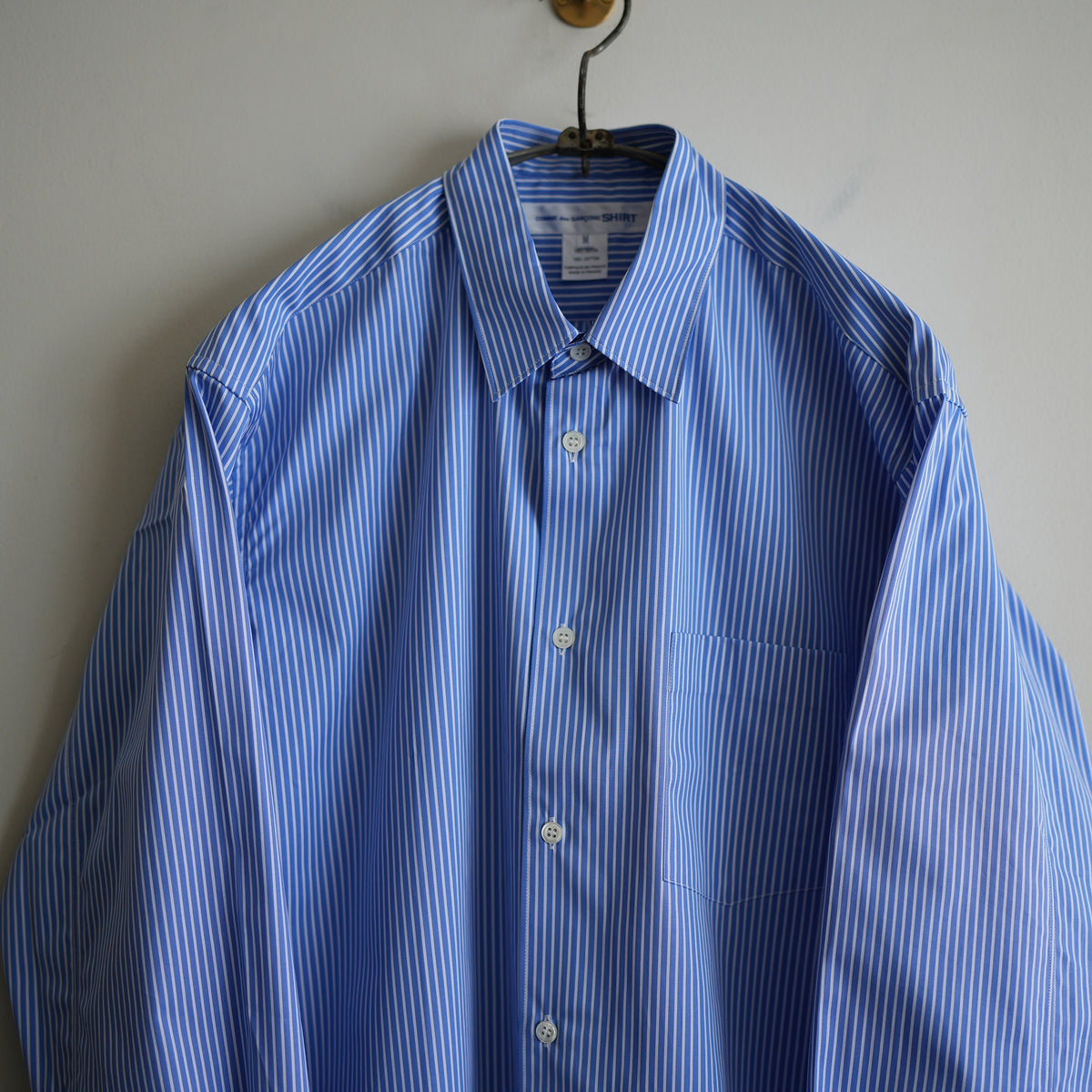 COMME des GARCONS SHIRT FOREVER SHAPE1 WIDE CLASSIC SHIRT STRIPE1