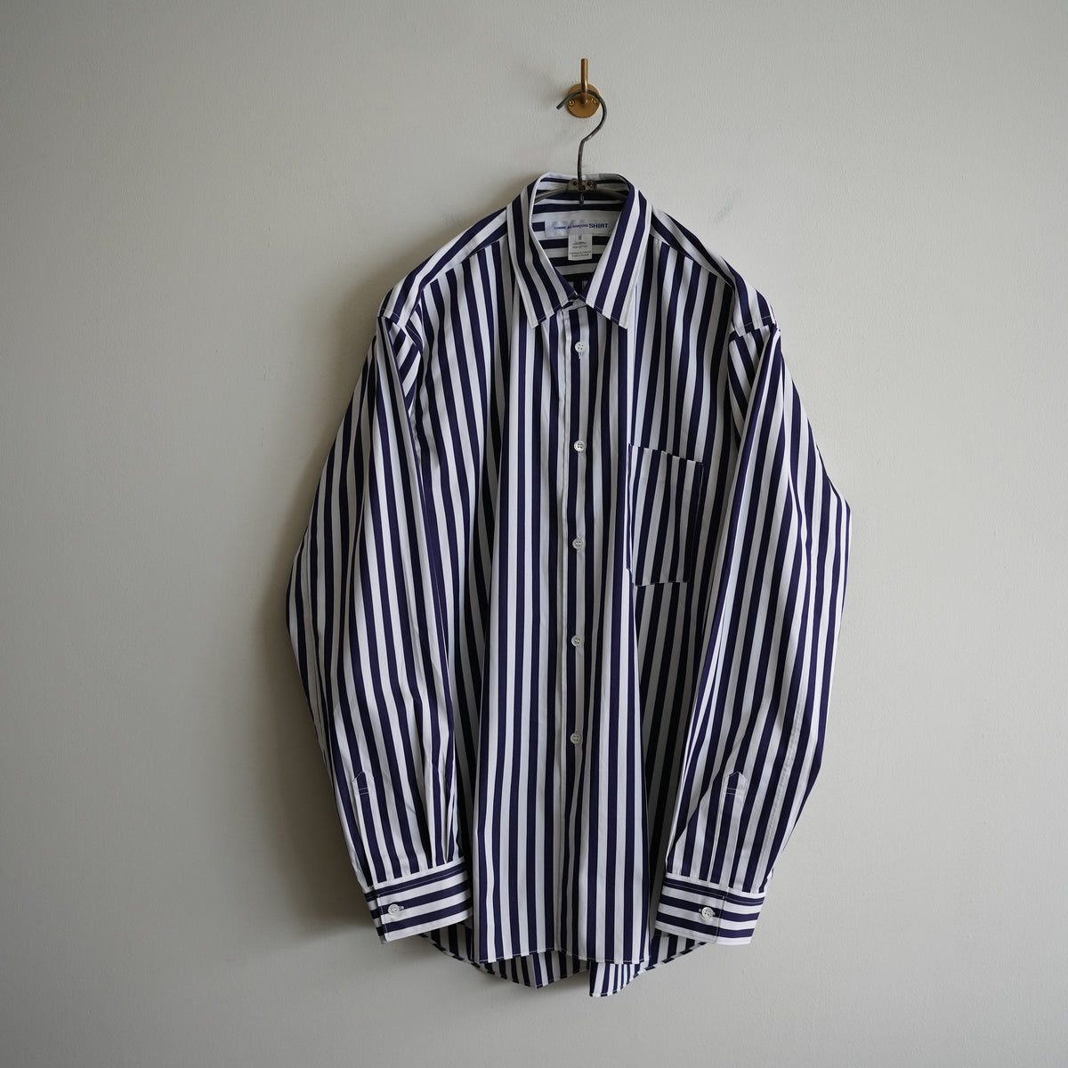 COMME des GARCONS SHIRT FOREVER SHAPE1 WIDE CLASSIC SHIRT STRIPE2
