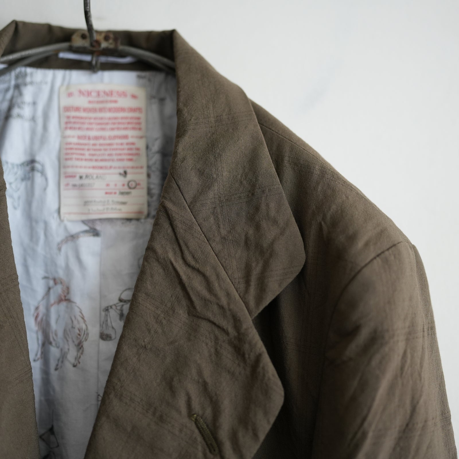 NICENESS CLOVER LEAF CHECK JACKET 