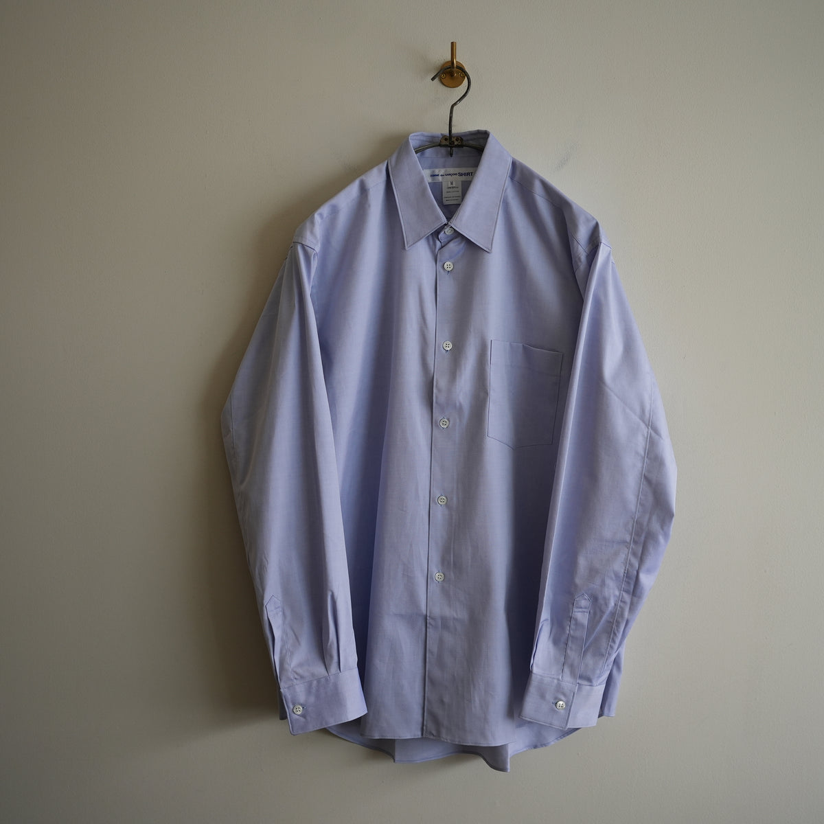 COMME des GARCONS SHIRT FOREVER SHAPE1 WIDE CLASSIC SHIRT BLUE