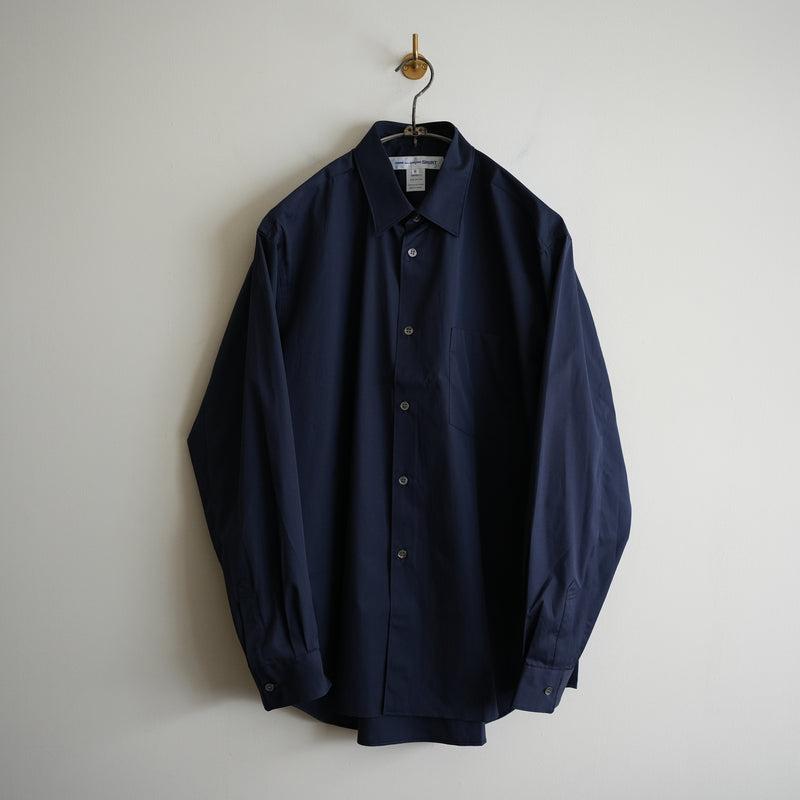 COMME des GARCONS SHIRT FOREVER SHAPE1 WIDE CLASSIC SHIRT NAVY