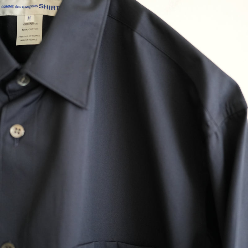 COMME des GARCONS SHIRT FOREVER SHAPE1 WIDE CLASSIC SHIRT NAVY