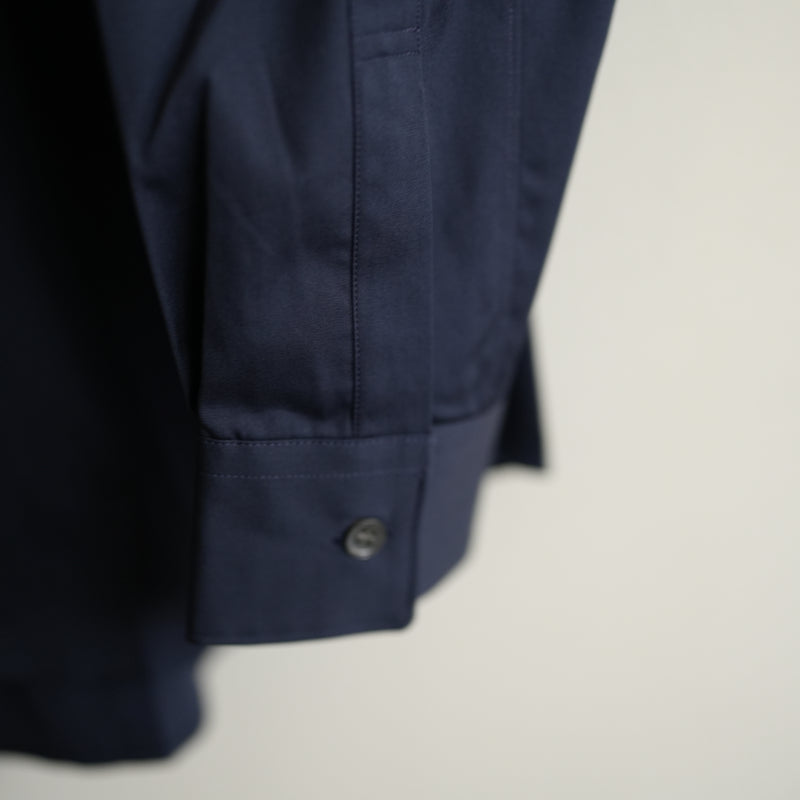 COMME des GARCONS SHIRT FOREVER SHAPE1 WIDE CLASSIC SHIRT NAVY