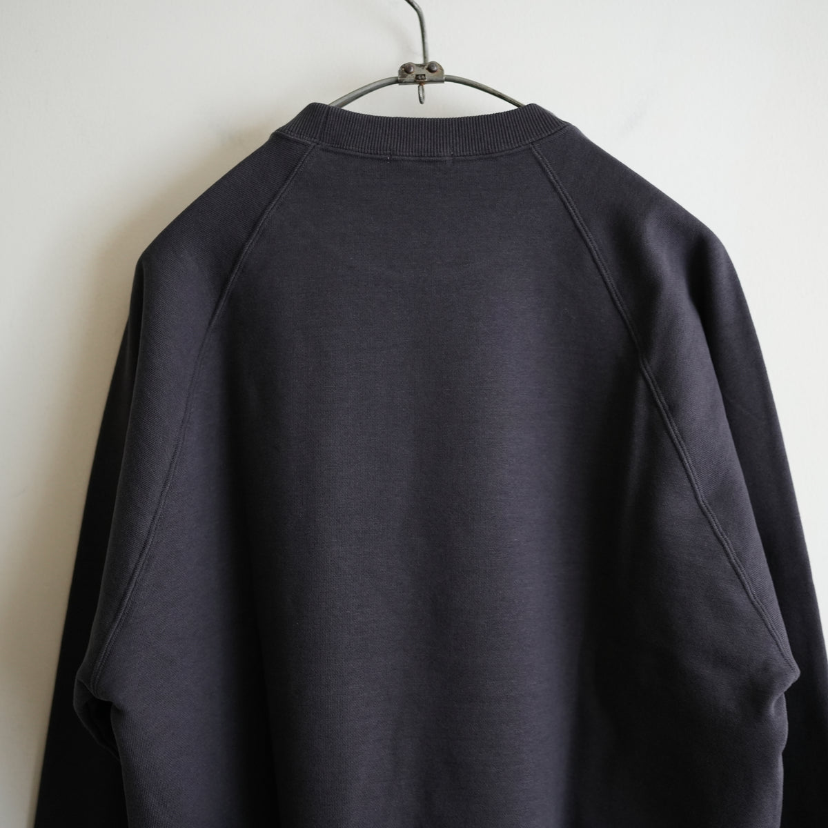 ULTERIOR FADED SILKY TERRY SWEAT SHIRT BLK