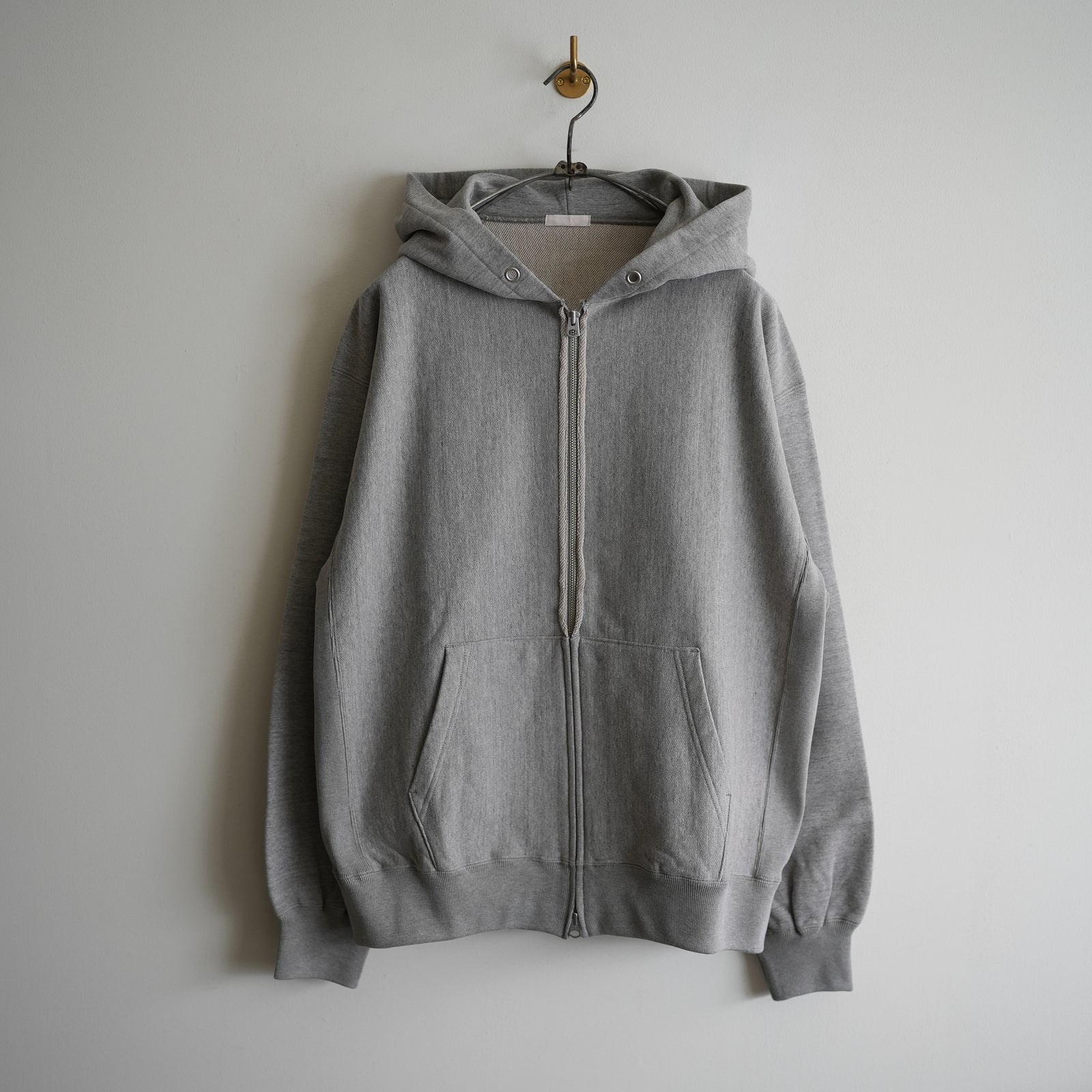 ULTERIOR FADED SILKY TERRY RW ZIP PARKA GRAY – RASSEMBLE