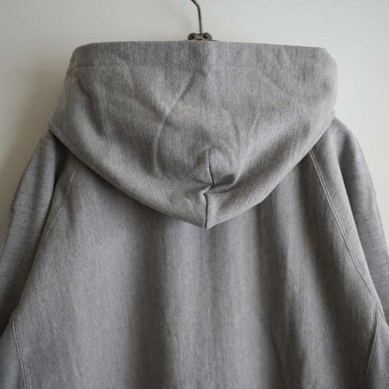 ULTERIOR FADED SILKY TERRY RW ZIP PARKA GRAY – RASSEMBLE