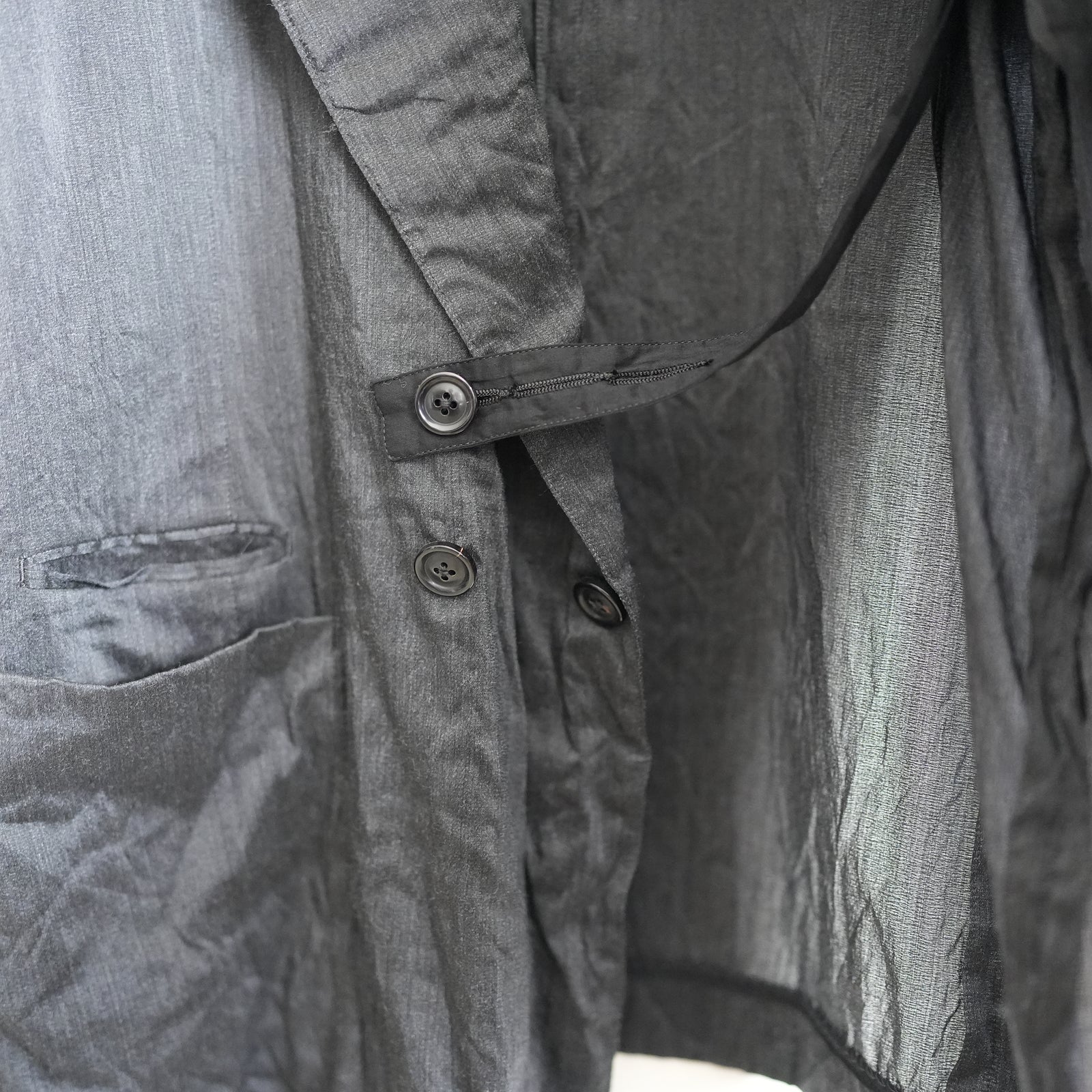 NICENESS WOOL SILK DOUBLE BREAST ROBE JACKET 