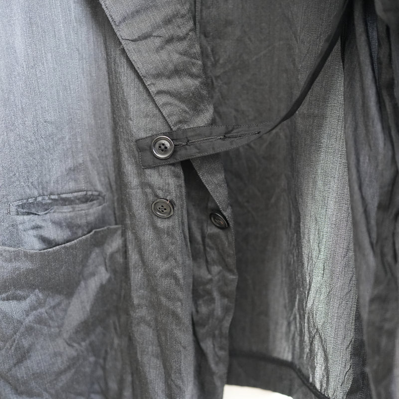 NICENESS WOOL SILK DOUBLE BREAST ROBE JACKET 
