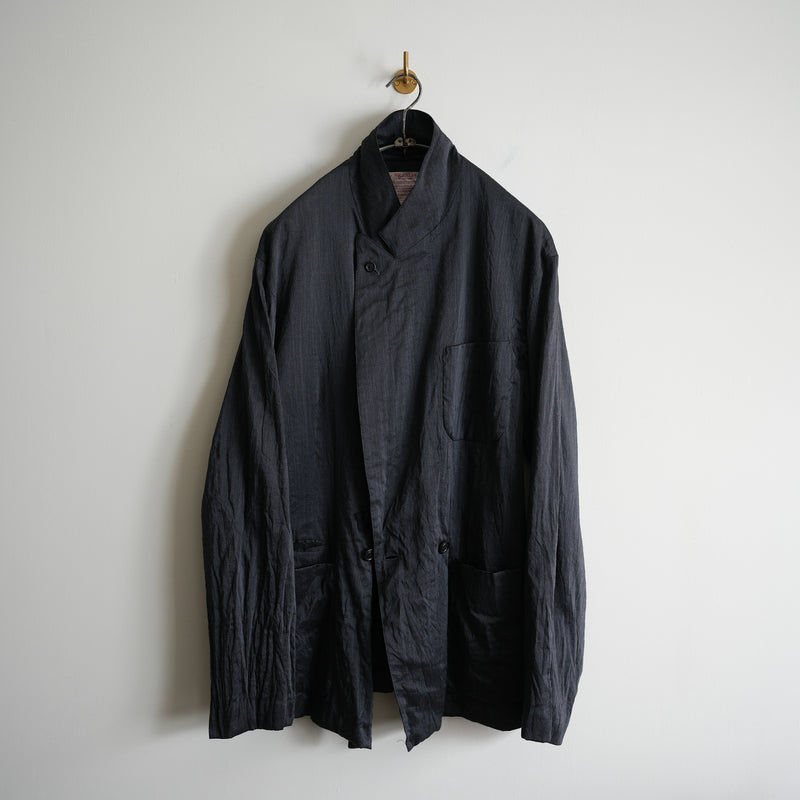 NICENESS WOOL SILK DOUBLE BREAST ROBE JACKET 
