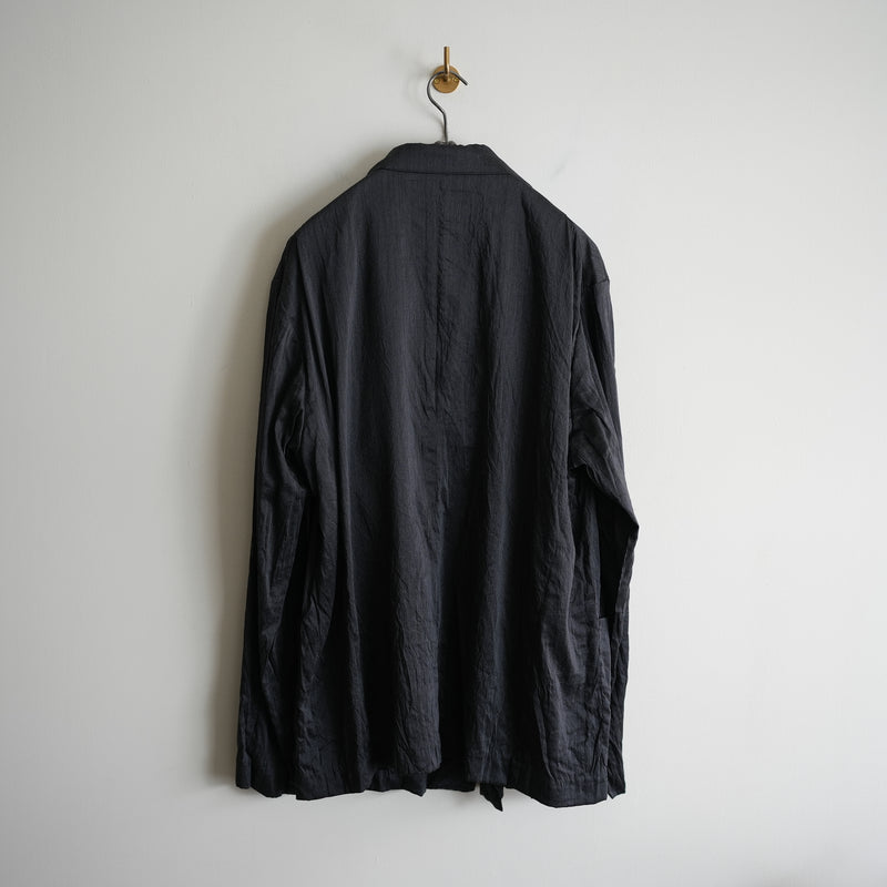 NICENESS WOOL SILK DOUBLE BREAST ROBE JACKET 
