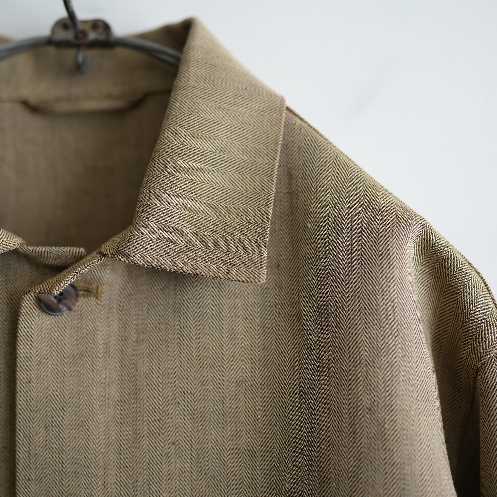 HEUGN LINEN HERRINGBONE COVERALL 