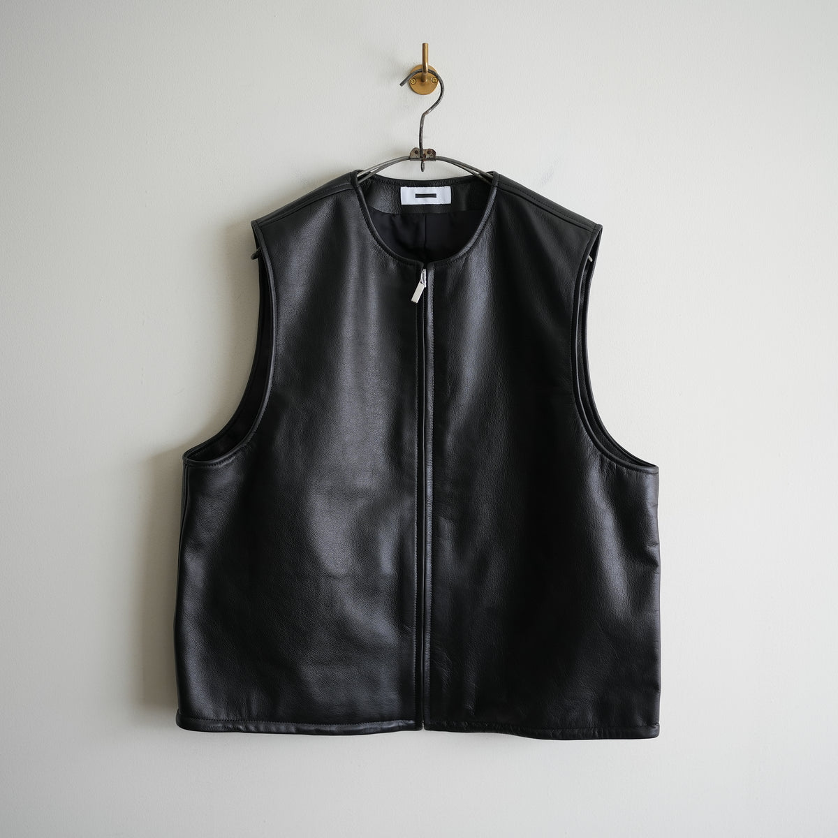 REVERBERATE LEATHER ZIP VEST