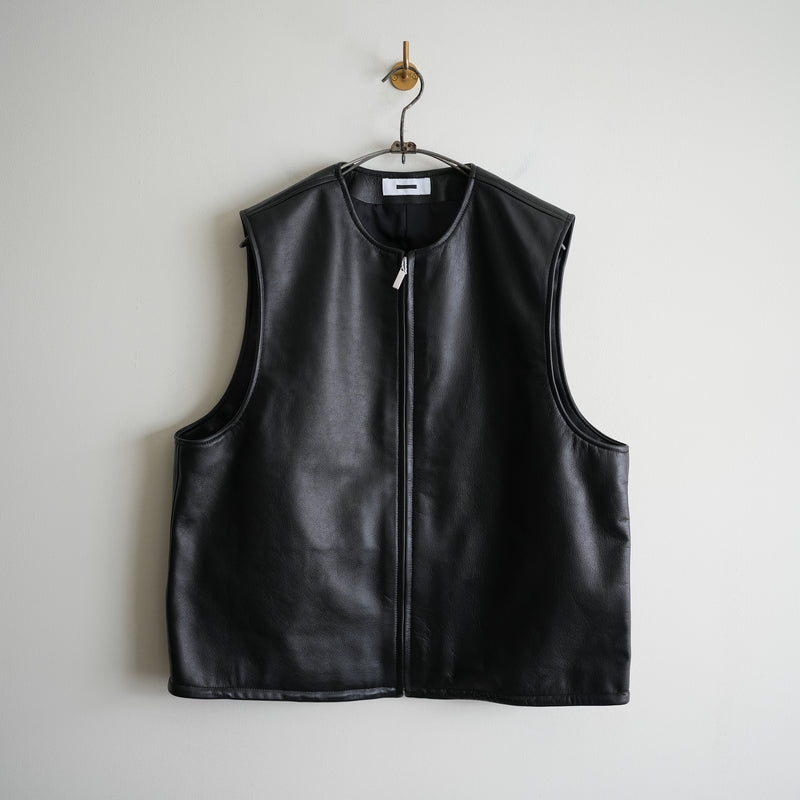 REVERBERATE LEATHER ZIP VEST – RASSEMBLE