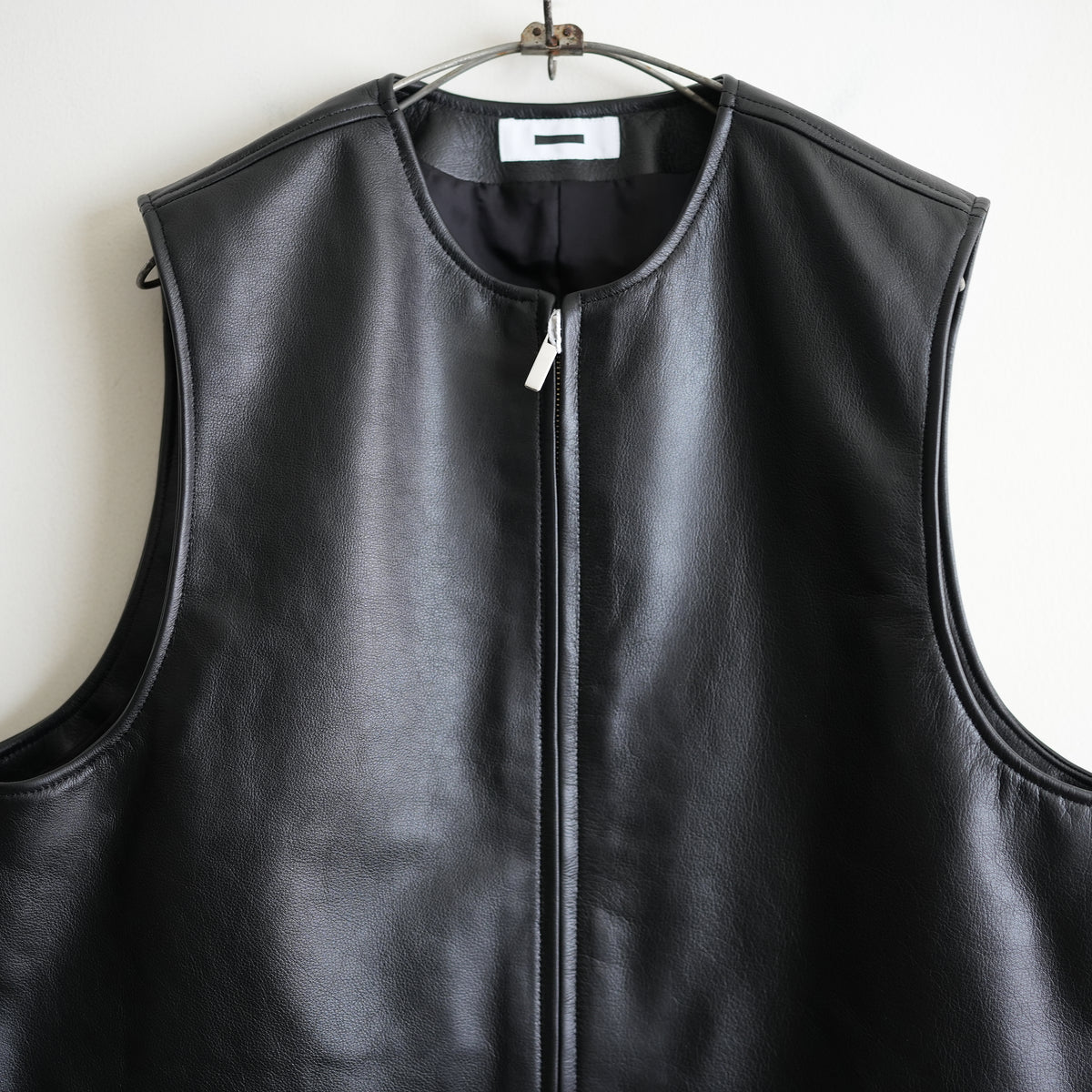 REVERBERATE LEATHER ZIP VEST