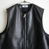 REVERBERATE LEATHER ZIP VEST