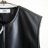 REVERBERATE LEATHER ZIP VEST