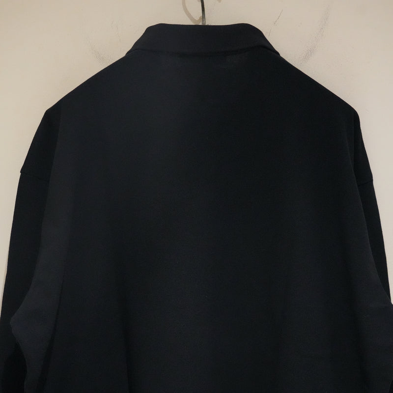 REVERBERATE Zip Long Sleeve Polo BLACK