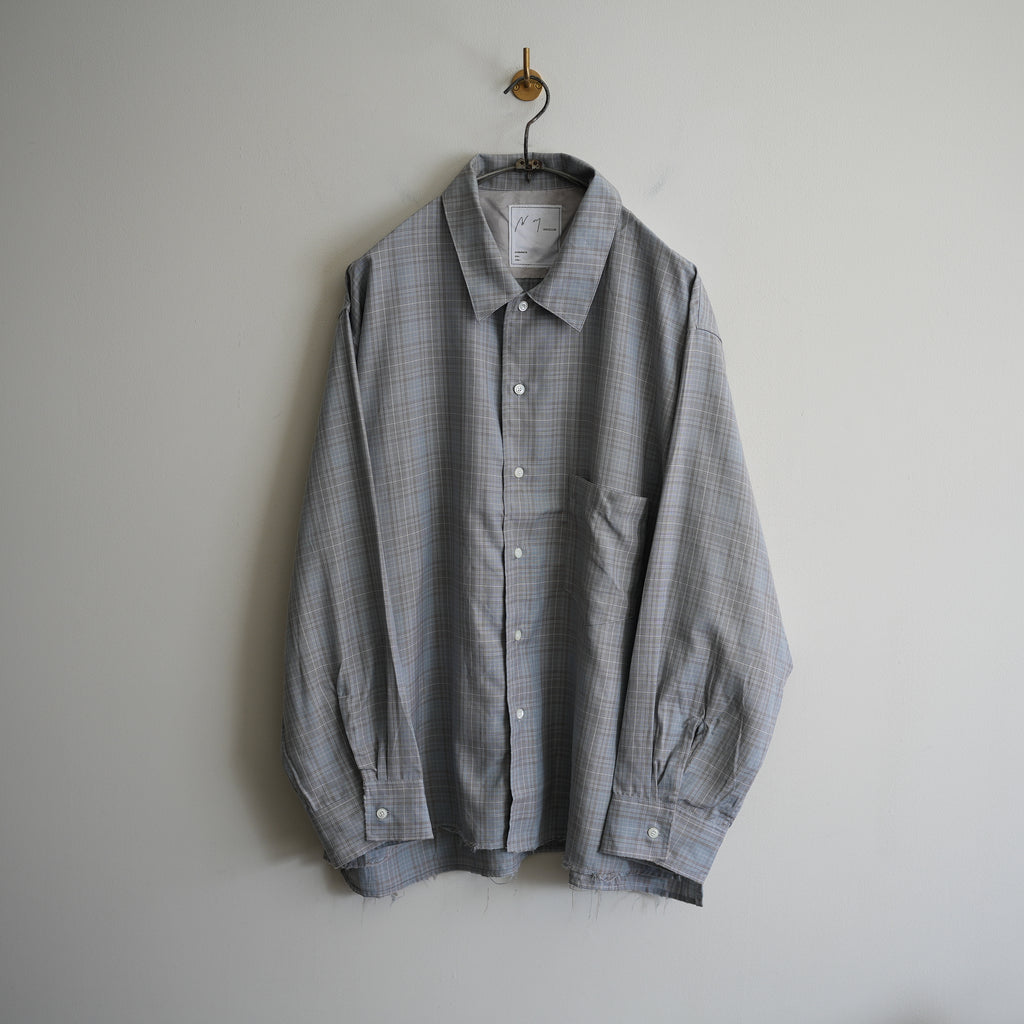 ANCELLM AGING RAYON CHECK SHIRT BLUE – RASSEMBLE
